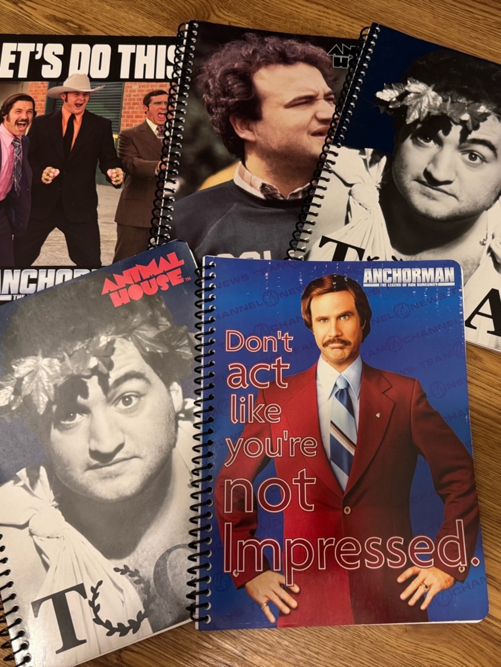 SNL Greats Belushi & Ferrel Notebook Lot Anchorman & Animal House Paul Rudd Etc